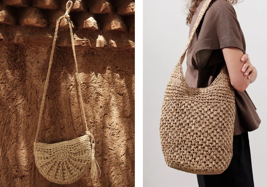 Canta Kontras Detaylı Hasır - TrendTrove