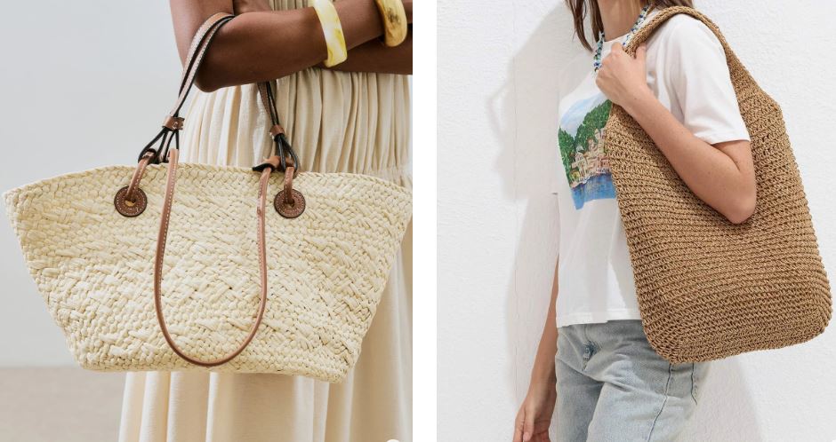 Canta Kontras Detaylı Hasır - TrendTrove