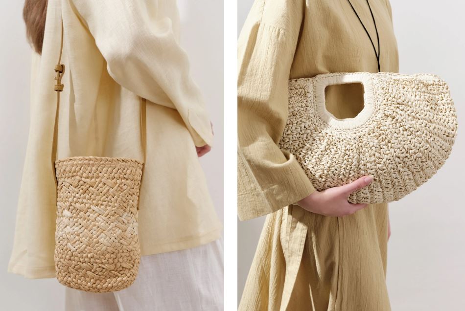 Canta Kontras Detaylı Hasır - TrendTrove