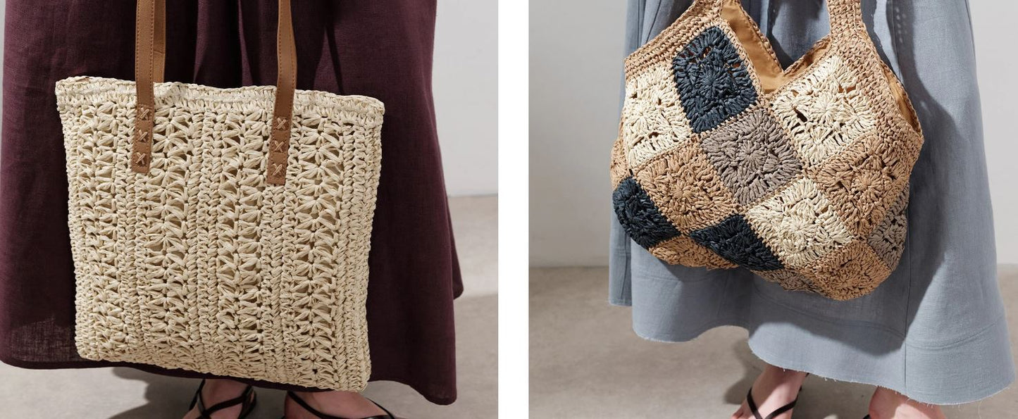 Canta Kontras Detaylı Hasır - TrendTrove