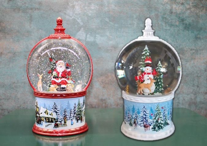 Yilbasi Temalı Kar Kuresi Isıkli Muzikli - TrendTrove