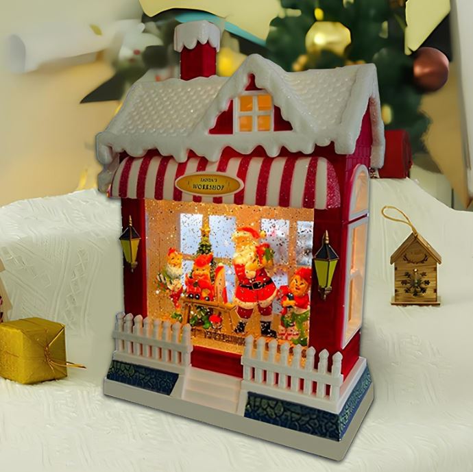 Yilbasi Temalı Kar Kuresi Isıkli Muzikli - TrendTrove