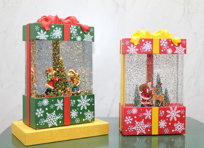 Yilbasi Temalı Kar Kuresi Isıkli Muzikli - TrendTrove