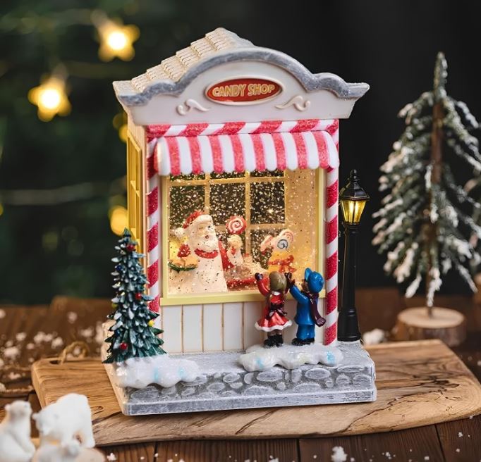 Yilbasi Temalı Kar Kuresi Isıkli Muzikli - TrendTrove